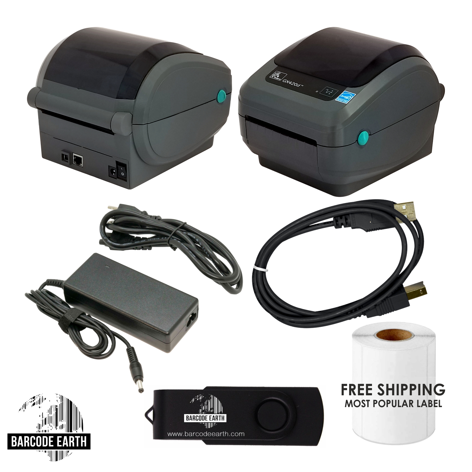 Zebra GX420d Desktop Direct Thermal Label Printer with Ethernet  USB –  Barcodeearth