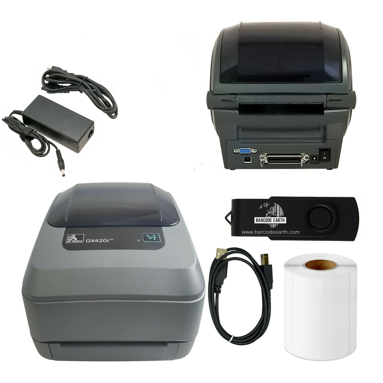 Zebra GX420t Thermal Transfer Label Printer USB GX42-102510-000 –  Barcodeearth