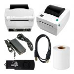 Zebra LP2844-Z Serial & USB Ports Power Supply, USB Cable, Roll of 4"x 6" Labels
