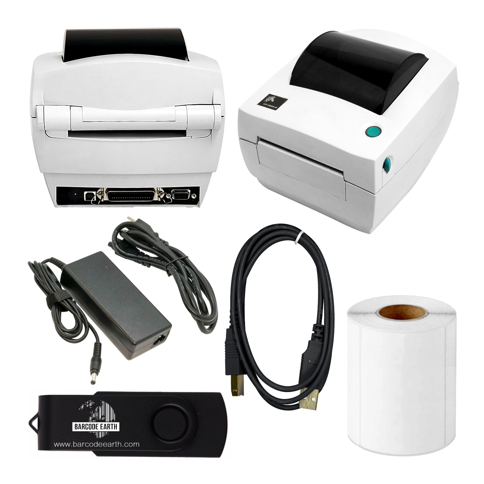 venom Accord nægte Zebra LP2844-Z Serial & USB Ports Power Supply, USB Cable, Roll of 4"x 6"  Labels – Barcodeearth