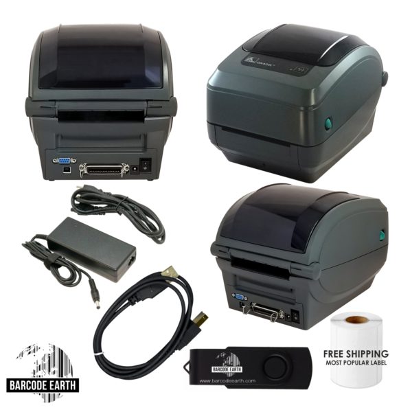 Zebra Gk420t Thermal Transfer Barcode Printer Usb Serial Parallel Labels And Driver Barcodeearth 4690