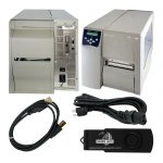 Zebra Stripe S4M Thermal Printer S4M00-2001-0200D w/ Power, and USB Cables!