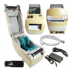 Zebra LP2824 Yellowed Thermal Label Printer No Bezel Dispenser