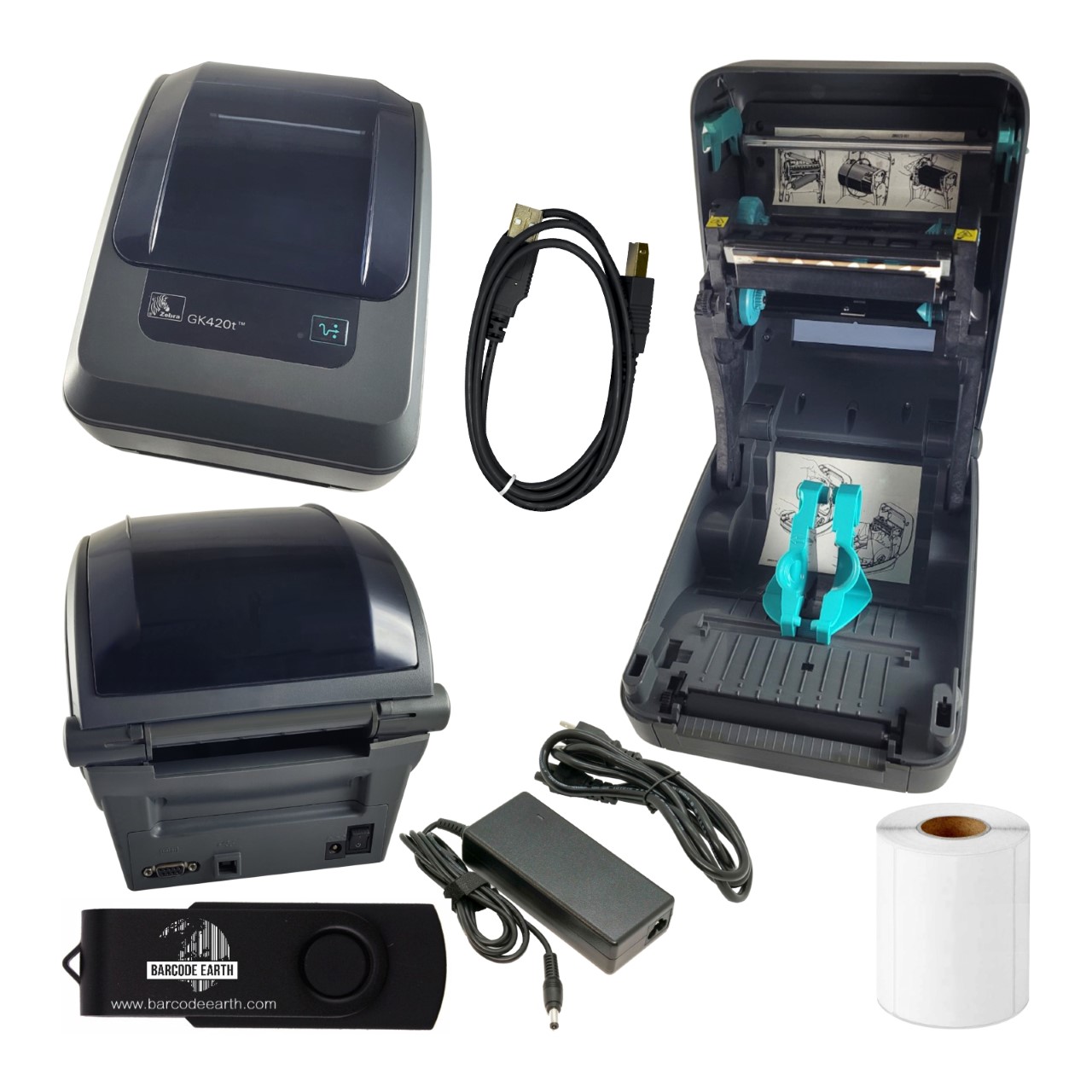 Zebra GK420t Thermal Printer USB GRADE C! –