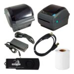 Zebra GX420d Thermal Printer USB and Serial 200310, Power Supply, USB Cable