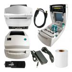 Zebra TLP2844-Z Ethernet Label Thermal Printer With Power Supply & USB w/ Cutter