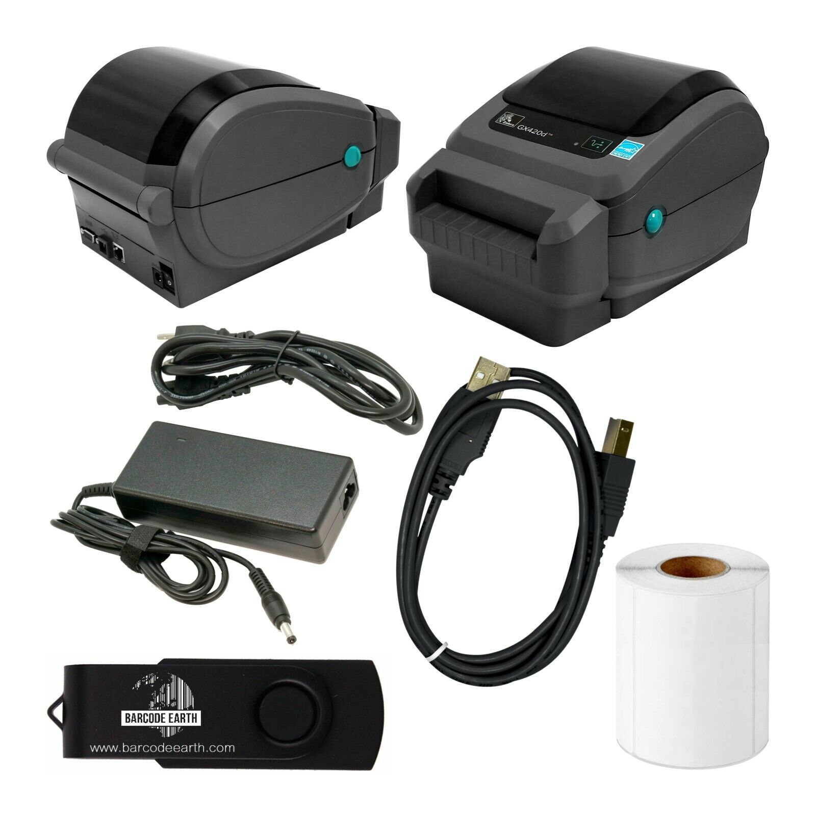 Zebra GX420d Thermal Printer GX42-202412-000 Barcode Shipping Cutter  Ethernet Grade C – Barcodeearth
