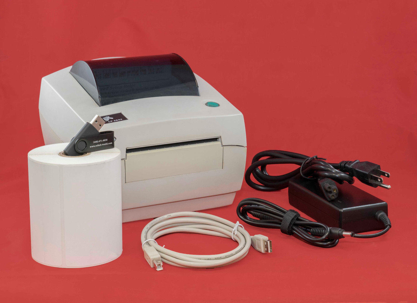 Zebra Lp2844 Z Direct Thermal Label Printer Network Ethernet Power Usb Barcodeearth 9847