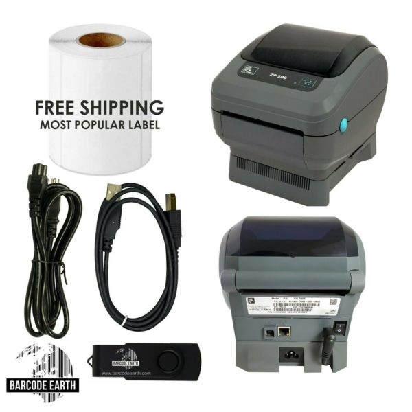 Zebra ZP 505 Thermal Printer with USB and Ethernet Connection, Bundle ...