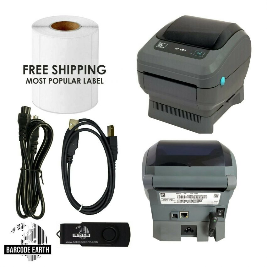 Zebra Zp 505 Thermal Printer With Usb And Ethernet Connection Bundle Barcodeearth 9267