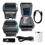 Zebra ZP 550 Ethernet Label Thermal Printer, Power Cable, USB Cable, Roll of Labels